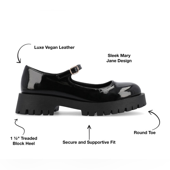 KAMIE Women’s 7 1/2 Black Faux Patent Leather Mary Jane’s New w/o box! - Picture 6 of 16